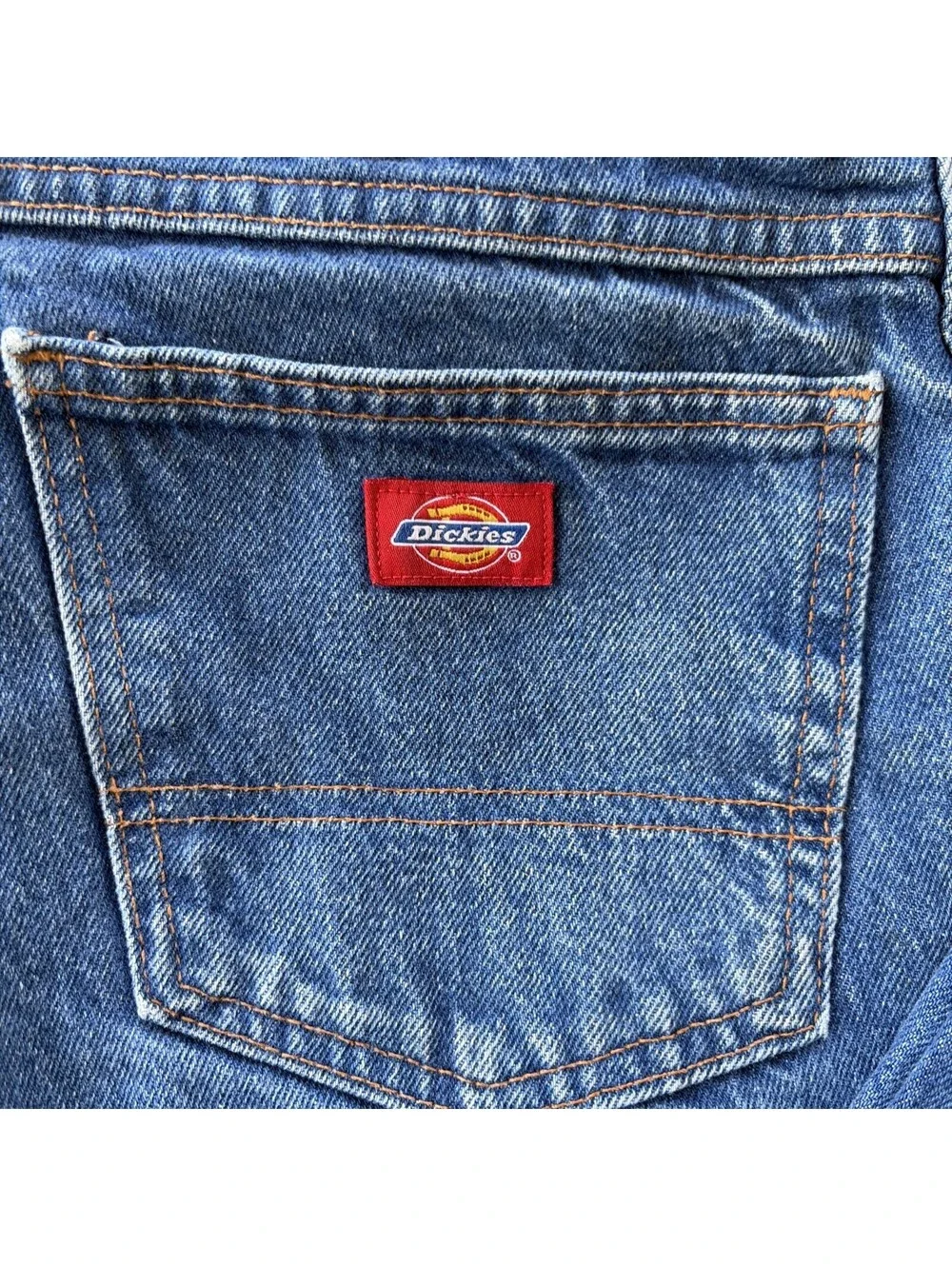 Dickies Mens Relaxed Fit Straight Leg Blue Denim Jeans 40x32 Workwear Medium